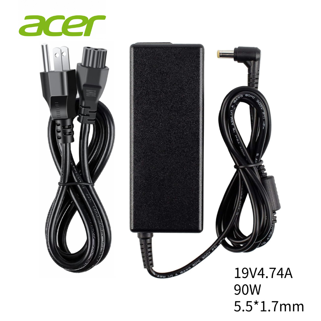 อะแดปเตอร์โน๊ตบุ๊ค Acer 19V4.74A 90W 5.5*1.7mm Aspire R3 S3 E5 4752 4755G 4810T 4820T Laptop Adapter