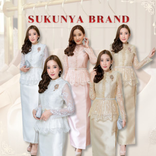 6111Setงาน2ชิ้น เสื้อ+ผ้าถุงเย็บสำเร็จงานผ้าไหมอิตาลีชุดไทยป…