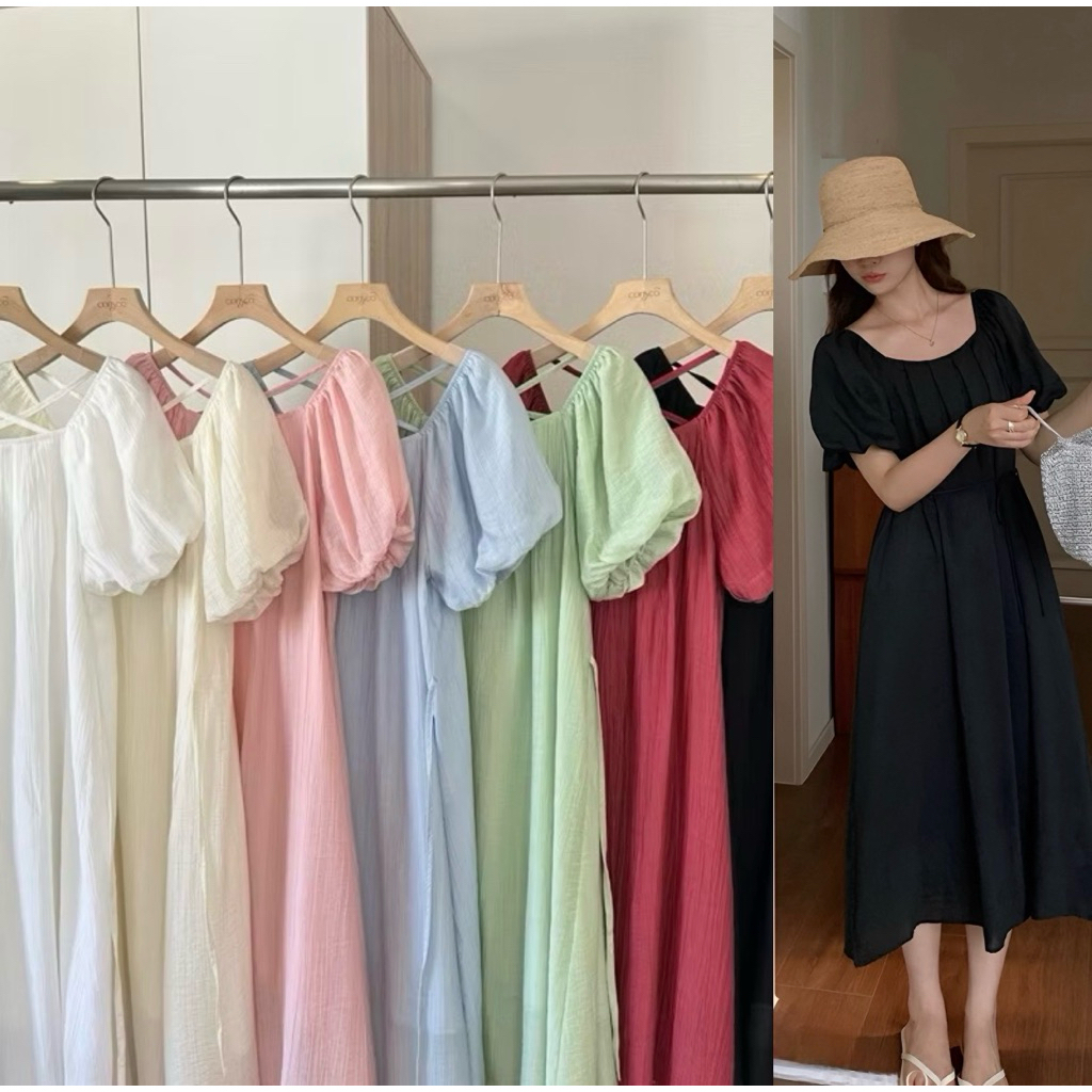 conycolours | Balloon Puff dress เดรสแขนพอง ทรงยาวและสั้น
