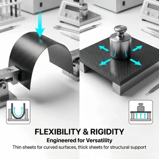 Jiuyuan Carbon fiber board 250 X 250MM แผ่นคาร์บอนไฟเบอร์ thicknesses of 0.2mm-3mm 3K Glossy Matte, Twill Plain Surface