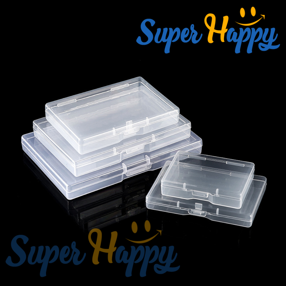 กล่องเก็บลูกปัด/เครื่องประดับ 1 ช่อง เก็บนามบัตร ใส่อุปกรณ์ DIY พลาสติกใส กล่องเก็บของอเนกประสงค์