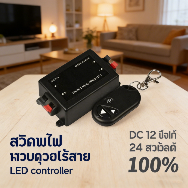 สวิทช์ควบคุมไฟ LED ไร้สาย DC 12 โวลต์ 24 โวลต์ RF สามารถหรี่ไฟได้