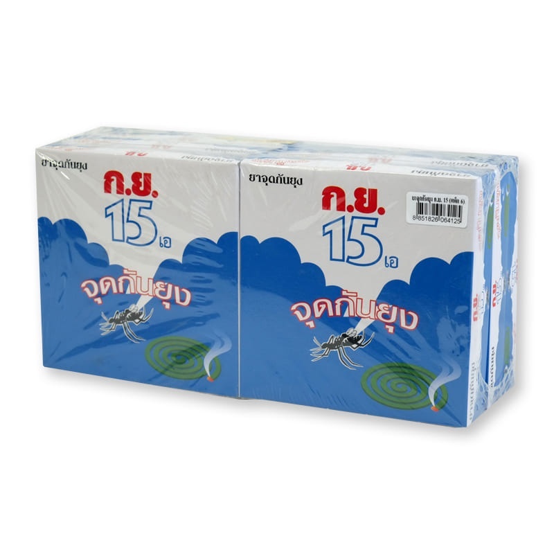 {ยกลัง} ก.ย.15 ยาจุดกันยุงแบบขด x 6 กล่อง กล่องบรรจุ 6 ขดคู่