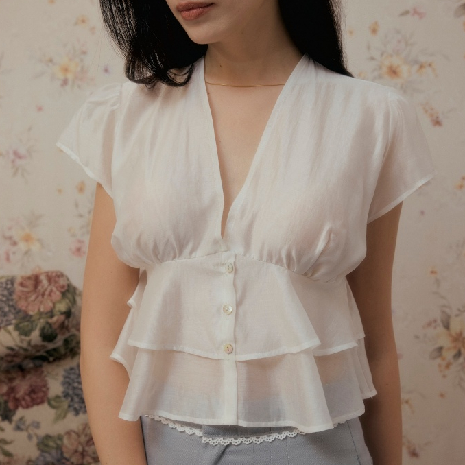 Nichii - Rawi Sheer เสื้อผ้าเนื้อบาง ชายเสื้อระบาย
