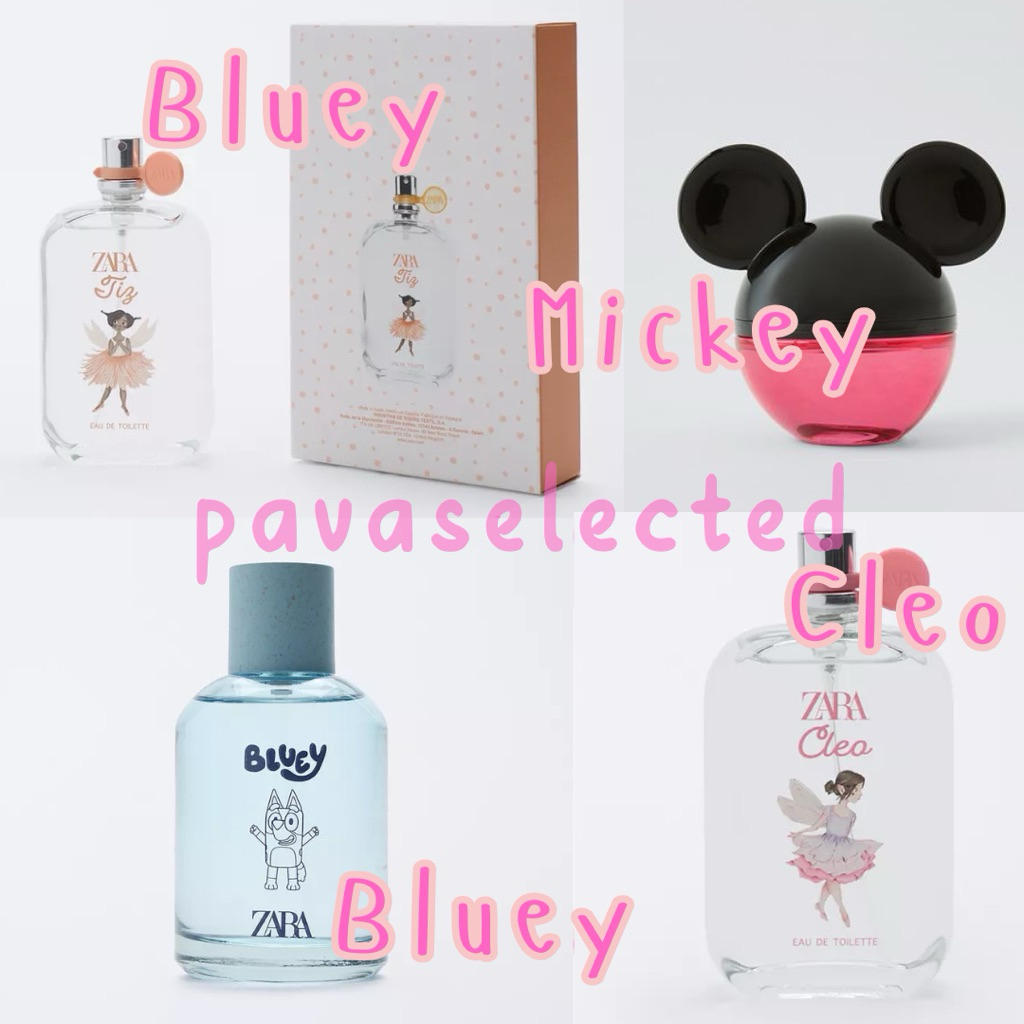 Zara Kids Disney Cartoon Mickey/ Barbie / Minnie / Cleo / Capybara น้ำหอมน่ารักซาร่าขวดสวยน่าสะสม