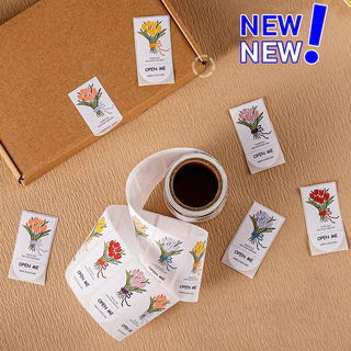 [พร้อมส่ง🇹🇭] (ม้วน150ดวง) สติ๊กเกอร์ขอบคุณ สติ๊กเกอร์ซีลปิดผนึก (มีให้เลือก 16 ชุดลาย)