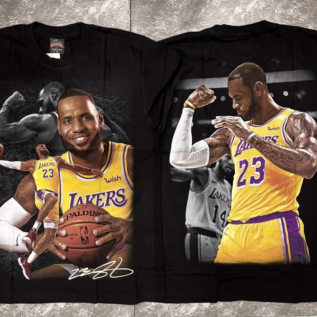เสื้อยืดเลอบรอน(ป้ายRocktee เรืองแสง) ผ้าCotton100