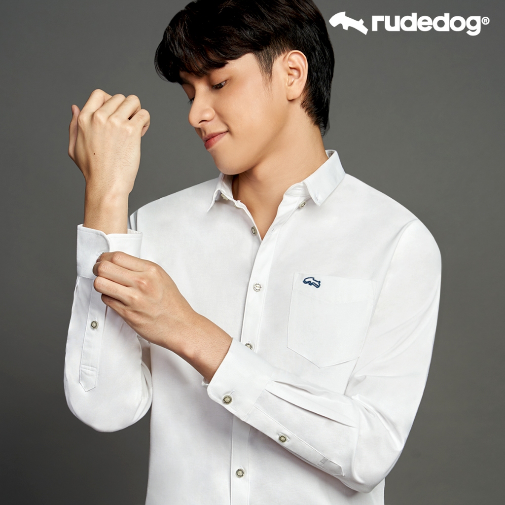 Rudedog เสื้อเชิ้ต แบบมีกระเป๋า สีขาว รุ่น Ranger