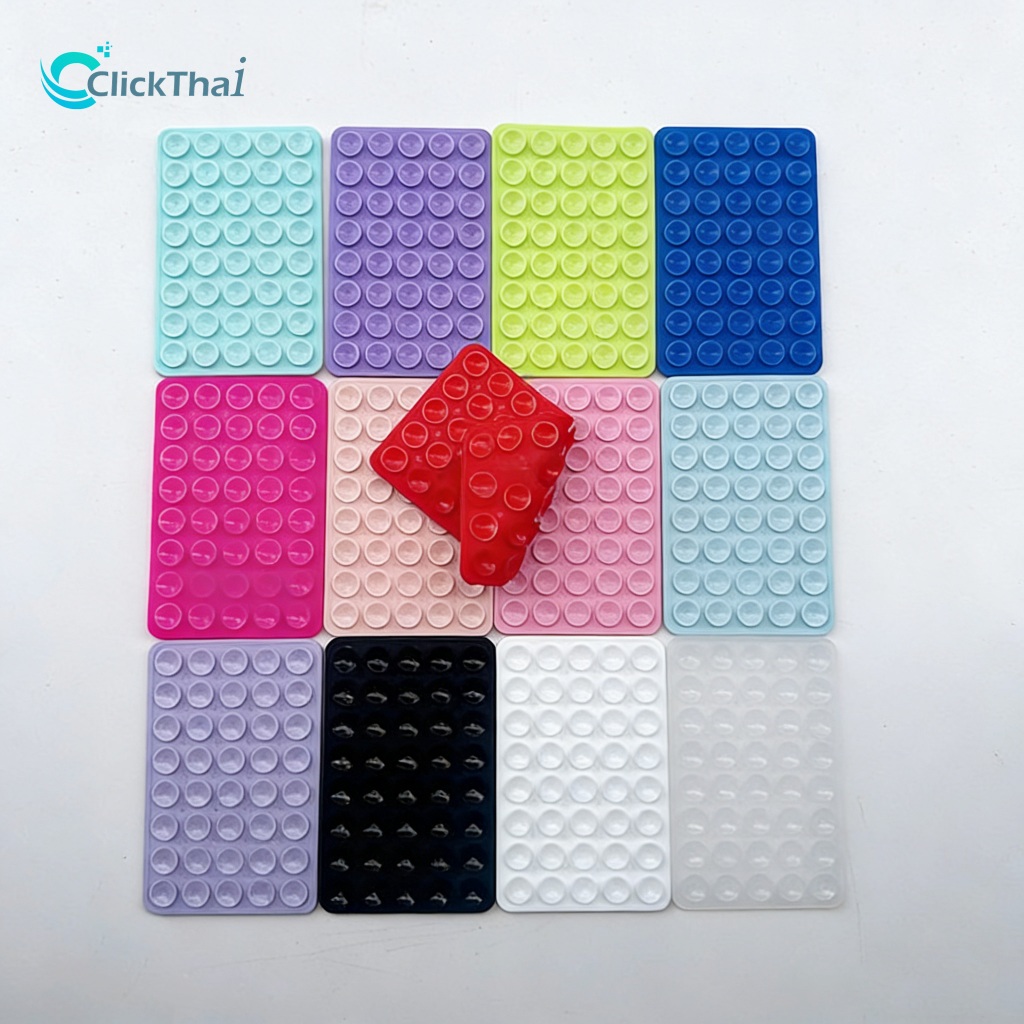แผ่นซิลิโคนแปะมือถือ ไม่ต้องใช้กาว Silicone Suction Phone Case แผ่นซิลิโคนดูดอเนกประสงค์ ดูดติดโทรศัพท์ได้สองด้าน