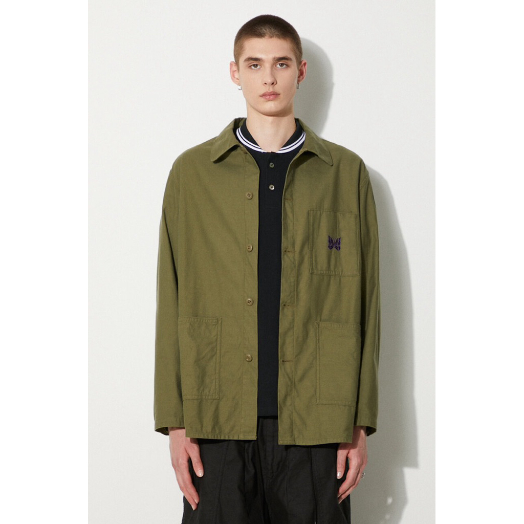🫑Needles embroidered cotton shirt jacket🫑
