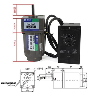 MO48 มอเตอร์เกียร์ปรับความเร็วได้ Ac 220V 6W เกียร์แบบอะซิงโครนัสเฟสเดียวปรับความเร็วได้