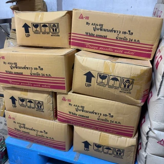 ปูนซีเมนต์ขาวอาซาฮี ยกลัง บรรจุลังละ24ถุง ถุงละ 1 กก.