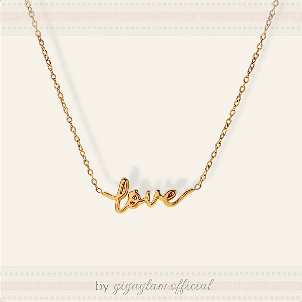 gigaglam LOVE necklace | สร้อยตัวอักษร LOVE สแตนเลสตีล