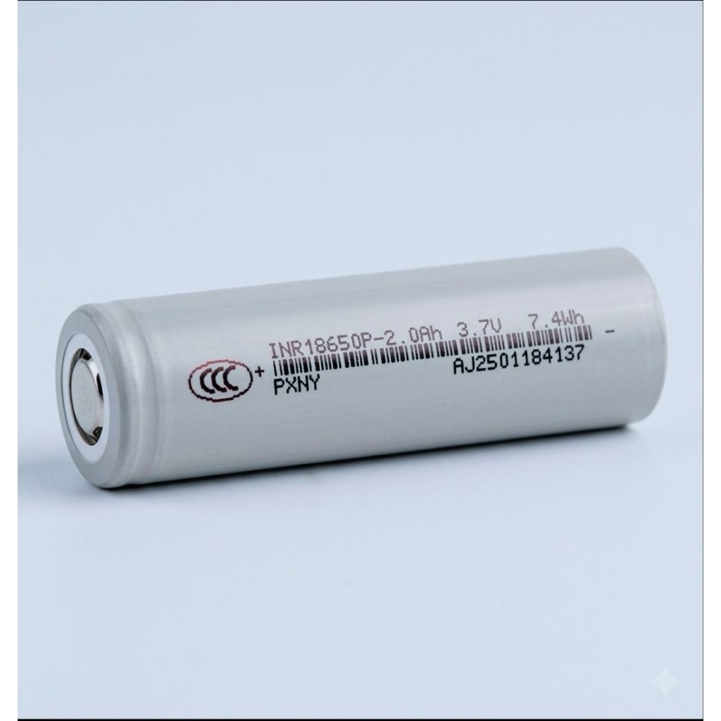 ถ่านชาร์จหัวแบน แบตเตอรี่ลิเธียม 18650  PXNY แท้   2,000 mAh  5C ความจุจริง 2,150 mAh