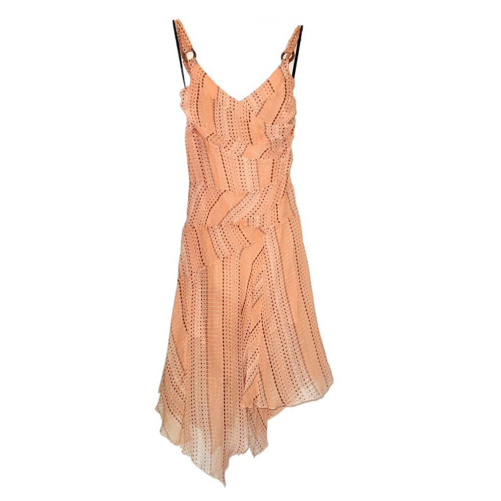 Vintage Y2K Bebe asymmetrical silk dress