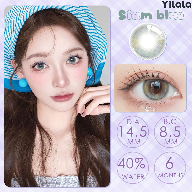 💧 แฟชั่น!💧 0.00-5.00  คอนแทคเลนส์สีฟ้า ดวงตา คอนแทคเลนส์ เลนส์ คอนแทคเลนส์ชุด 2 ชิ้นรายปี 14.2 มม.