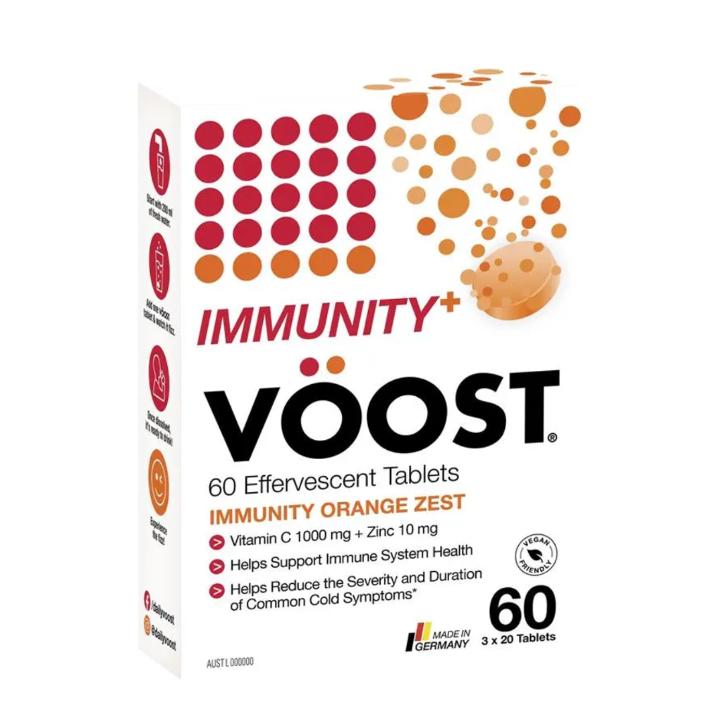 Voost Immunity Orange Zest Effervescent Tablets 20 Pack (ขนาด 20 เม็ด) พร้อมส่ง Exp.01/2028