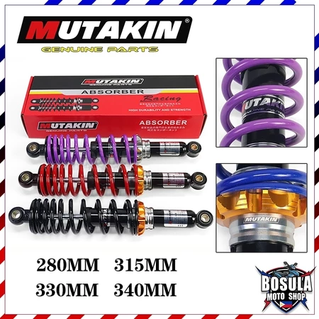 MUTAKIN โช้คคู่ โช้คหลังเวฟ100 เวฟ110i เวฟ125 DREAM WAVE Finn SMASH หัวกลม โช้คหลัง ขนาด280/315/330/340(2PCS)