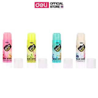 กาวแท่งเจล Deli 8g สีใส ปลอดสารพิษ ลายการ์ตูนน่ารัก พกพาง่าย เหมาะเด็กและงานประดิษฐ์
