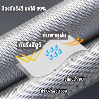 🚀พร้อมส่ง WAYFARER ฟลายชีท/ฟายชีท พร้อมเสา 3x3/3x4/3x6ม เคลือบดำ กันUV50+ 2000D ครบชุด+ถุงใส่