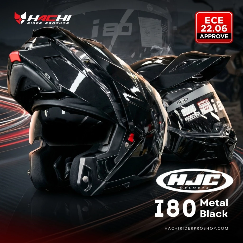 หมวกกันน็อคเปิดคาง HJC รุ่น i80 ทรงแอดเวนเจอร์ สำหรับสายทัวร์ริ่ง รวมทุกสีทุกลาย thumbnail 9