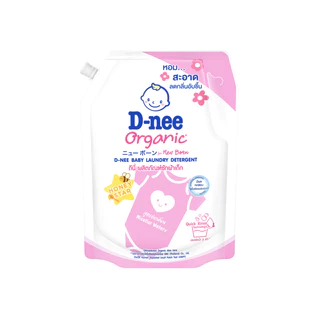 [แพ็ค6] D-nee ดีนี่ ผลิตภัณฑ์ซักผ้าเด็ก Organic New Born กลิ่น Honey Star 1,300 มล. x6, สีชมพู