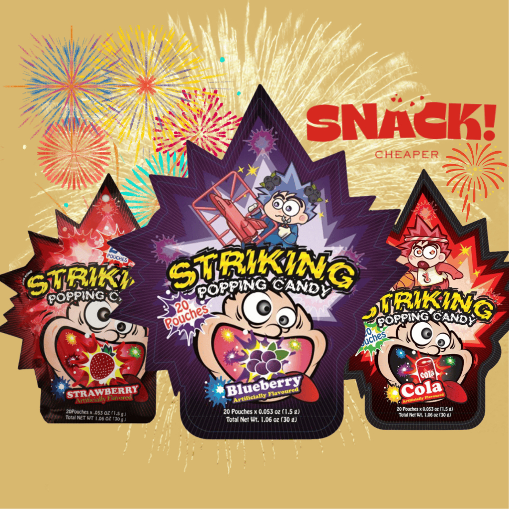 Striking Popping Candy (20 pouches) – ลูกอมซ่าระเบิดในปาก สนุกทุกคำ! (20 ซอง)