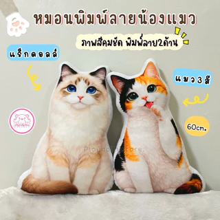 🌈ตุ๊กตาหมอนพิมพ์ลายแมว หมอนแมวเหมียว ภาพสีคมชัด พิมพ์ลาย2ด้าน ขนาด 50cm./60cm. มีหลายลายให้เลือกเลื่อนดูได้เลยค่า💗