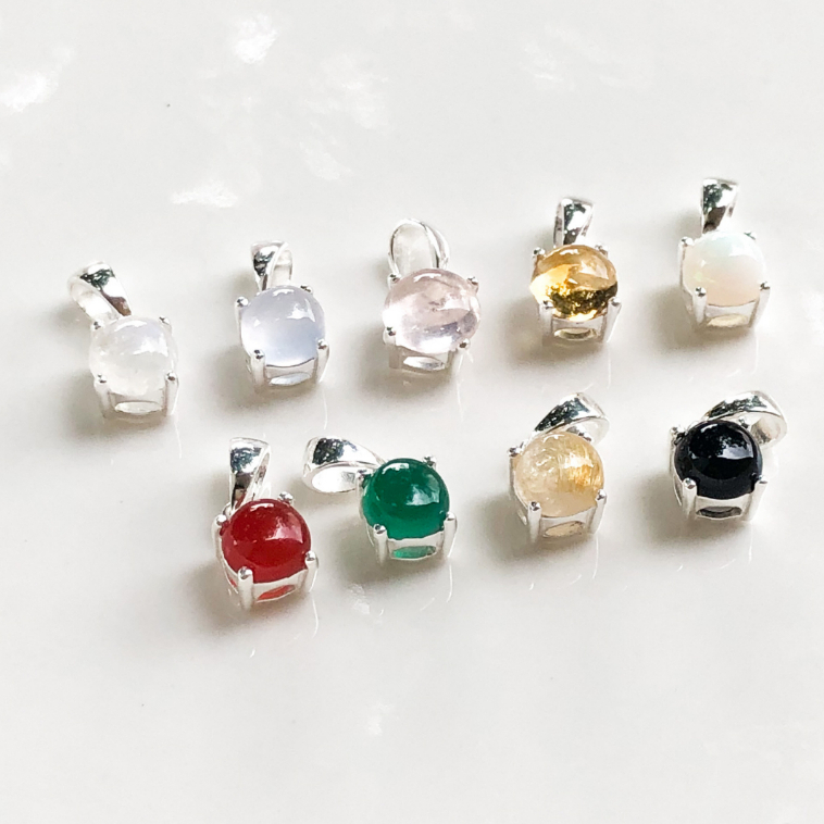 (Touch) Stone Pendant (เฉพาะจี้) | จี้เงินแท้ silver925 จี้หินแท้ | Sister J