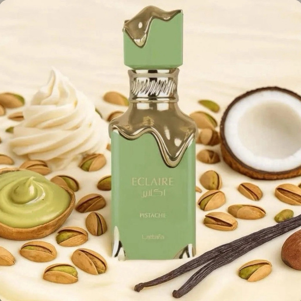 (ขนาดทดลอง)~🥜🥛 Eclaire Pistache EDP - Lattafa🍨🍫 Sweet Nutty Lactonic & Vanilla แท้💯จากช้อปดูไบ