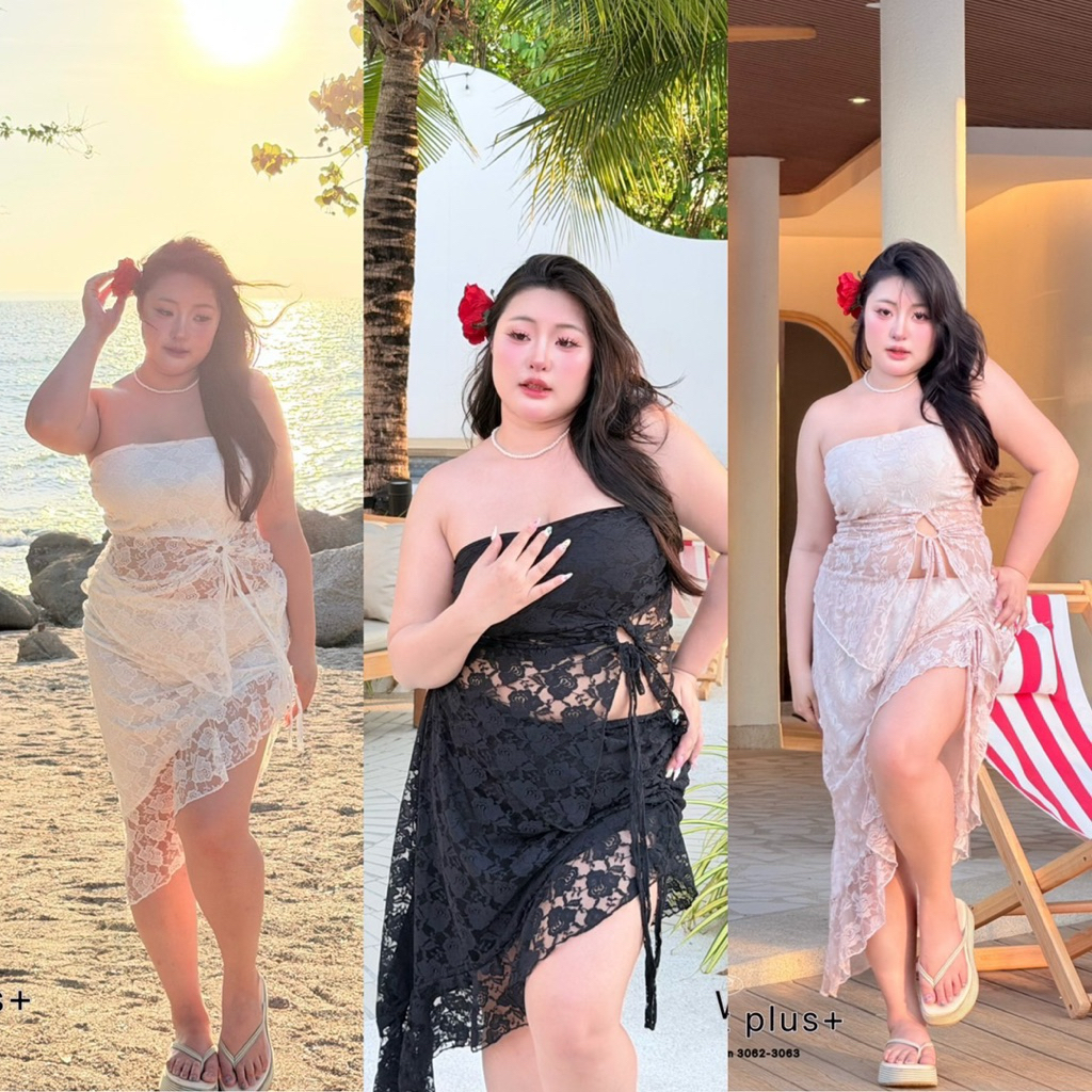 /WP/ ชุดเซ็ตผ้าลูกไม้ มีไซส์อก38-52 เกาะอก+กระโปรงรูดข้างแต่งระบาย มีซับในทั้งตัว งานเอเลแกนซ์ เซ็กซี่ เริ่ดปังปัง