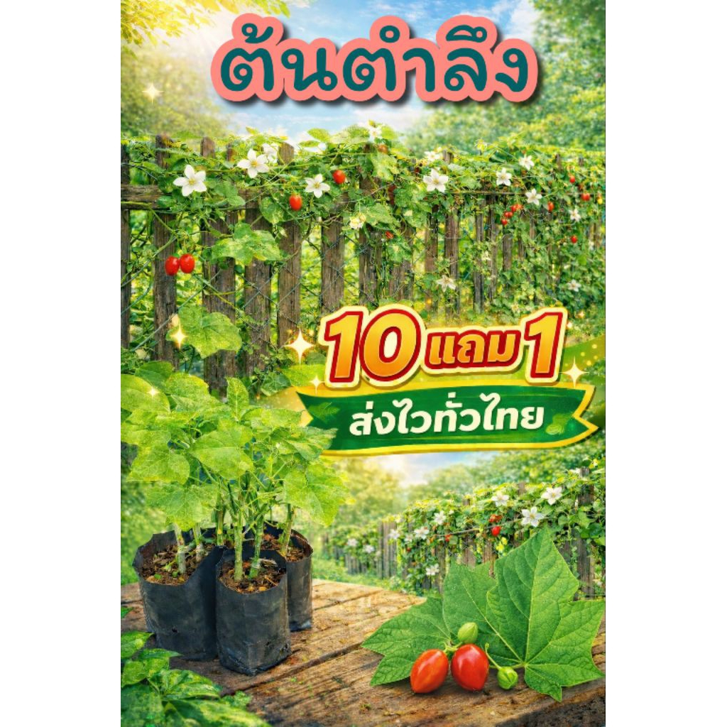 ต้นตำลึง ผักสวนครัว สมุนไพรไทย ดิน ปุ๋ย กระถาง ต้นไม้ทำรั้ว ซุ้มดอกไม้ สนามหญ้า แต่งบ้าน จัดสวน ผักผลไม้ปลอดสารพิษ ออแกน