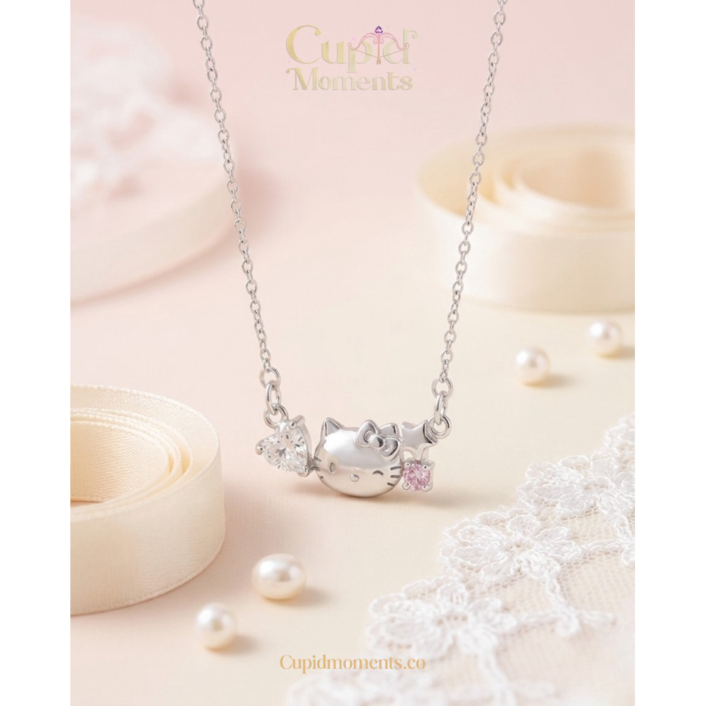 (เงินแท้ S925) Hello Kitty Fairy Necklace สร้อยคอเฮลโลคิตตี้แฟรี่