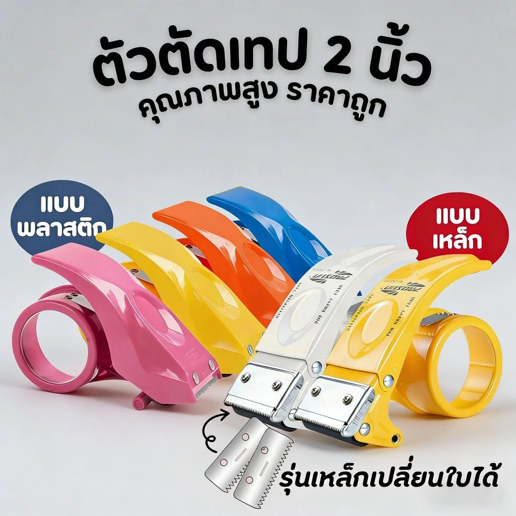 [เปลี่ยนใบมีดได้] ที่ตัดเทปเหล็ก ขนาด2นิ้ว ที่ตัดเทปโอพีพี อะไหล่ใบมีด ที่ตัดเทป opp แท่นตัดเทป ตัวตัดเทป