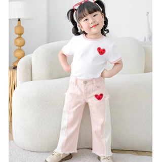 TW Baby - กางเกงยีนส์เด็กผู้หญิง สีชมพู
