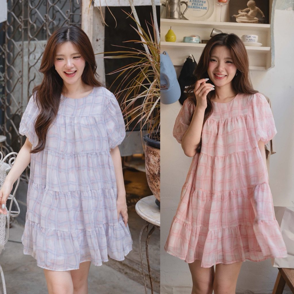 Pamlook Emma dress ผ้าลายตาราง