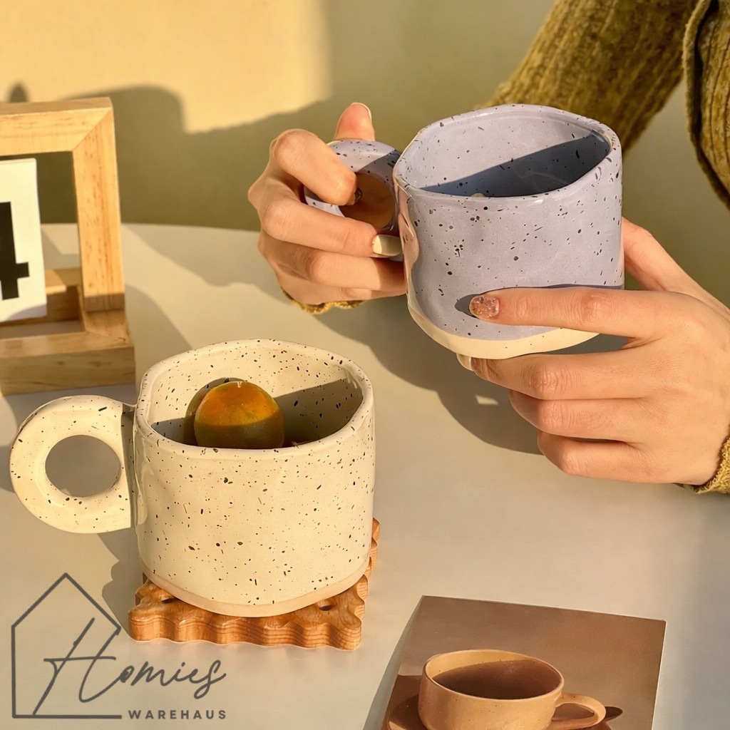 【พร้อมส่ง】☕️ แก้วน้ำ แก้วกาแฟ สไตล์นอร์ดิก มินิมอล ลายจุด สุดคิ้วท์ สินค้าจริงหนา สวย แก้วคาเฟ่ แก้วมัค