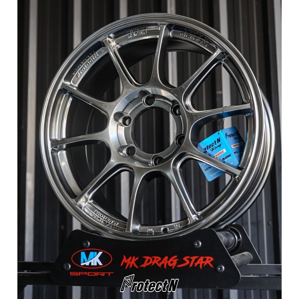 ล้อ TC105X งาน MK PROJECTN ขอบ 18 กว้าง 8.5 นิ้ว ออฟ +35 6รู สีไฮเปอร์แบล็ค ราคาต่อวง แถมฟรีจุ๊บเหล็