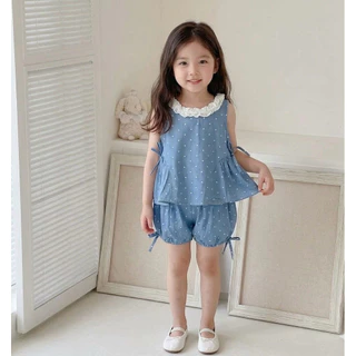 ชุดเซ็ตเด็กผู้หญิงลุคน่ารักสดใสใส่สบายสุดๆ