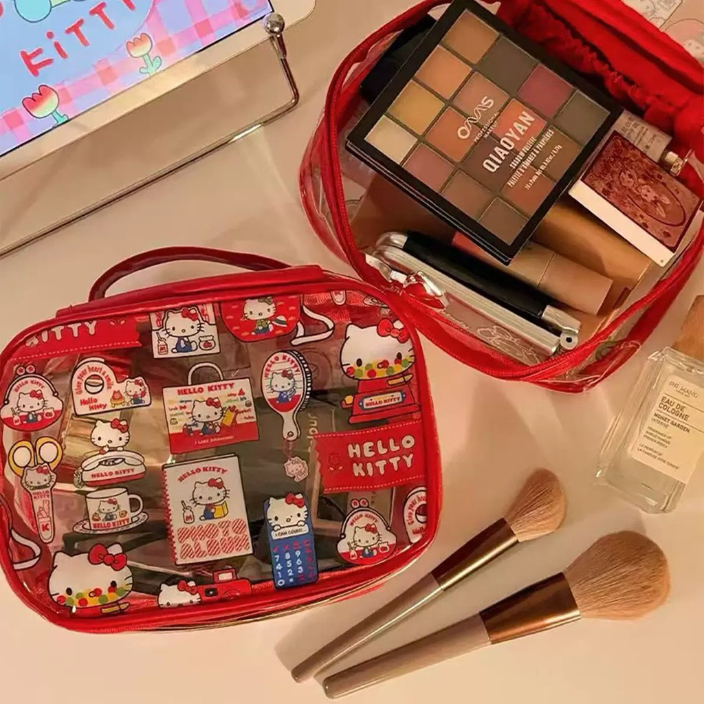 กระเป๋าใส่เครื่องสำอางค์ kitty ใส่ของสำหรับพกพาต่างๆ น่ารักน่าใช้ ขนาด 20*4*9 ซม. ราคา ถูกที่สุด ดีลบีเคเค แกลเลอรีภาพที่ 2
