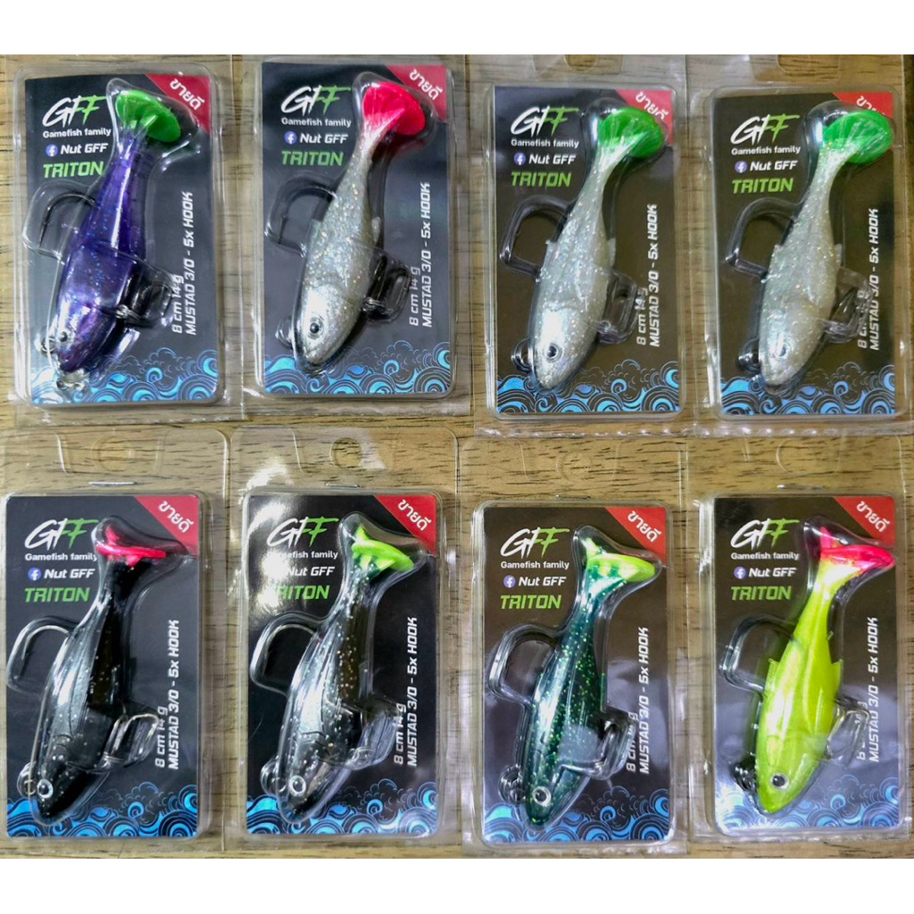 GFF ปลายาง TRITON รุ่น หางสี ขนาด3/0 (8cm14g)