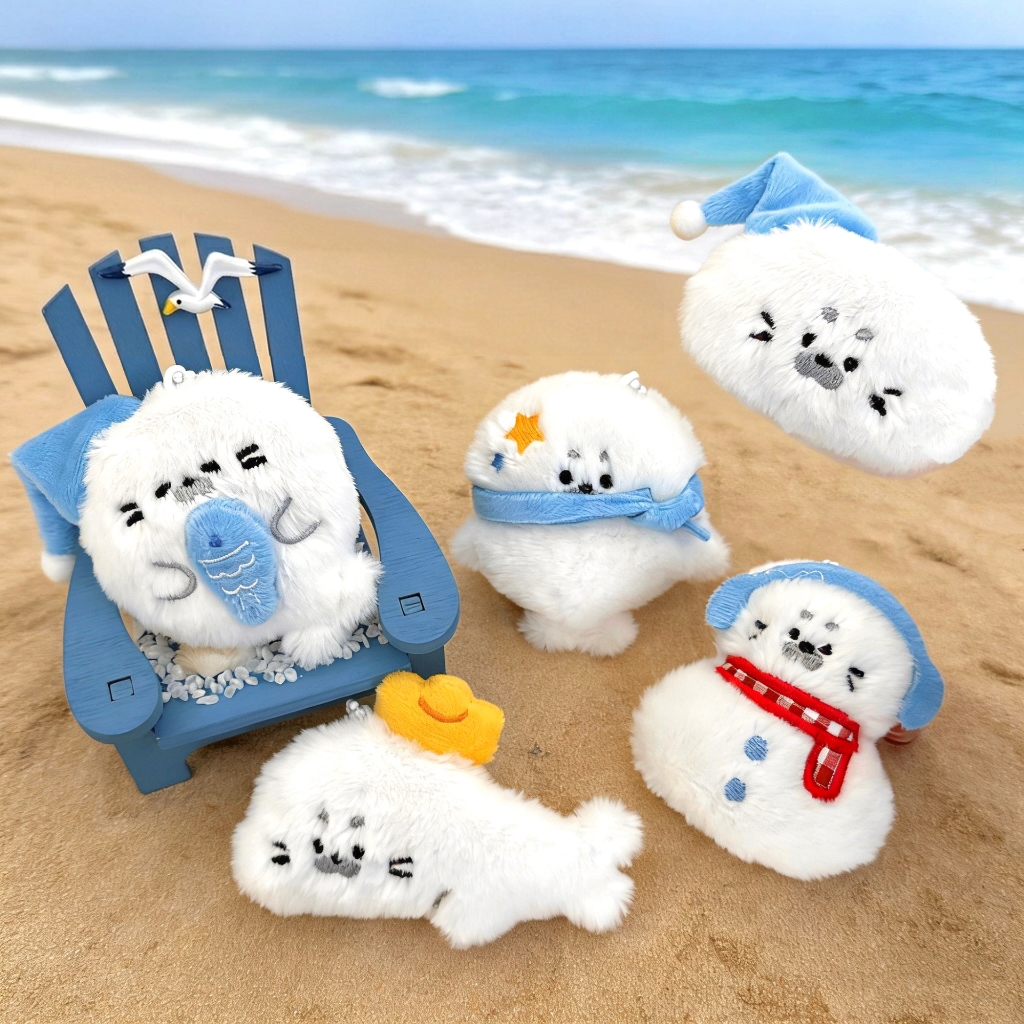 พร้อมส่ง🧸 A18(05-09) พวงกุญแจห้อยกระเป๋า ตุ๊กตา แมวน้ำ อุ๋งอุ๋ง ของขวัญน่ารัก พร้อมแพ็คเกจ