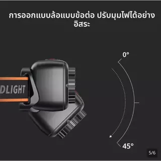 CRX [รุ่นใหม่]ไฟฉายคาดศีรษะขนาดเล็กแบบพกพาที่มีประสิทธิภาพ USB ชาร์จไฟได้ LED ไฟฉายคาดศีรษะกันน้ำกลางแจ้งแคมป์ปิ้งไฟตกปล