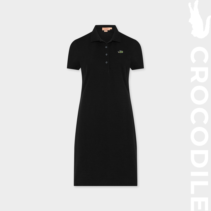 CROCODILE BLACK ATHLETIC LENGTH DRESS ชุดเดรสสีดำ