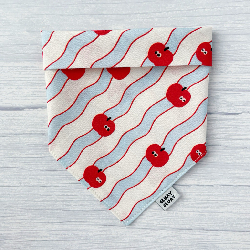 GLUAY GLUAY - ผ้าพันคอหมาแมว ผ้าพันคอสัตว์เลี้ยง - RedApple Wavy