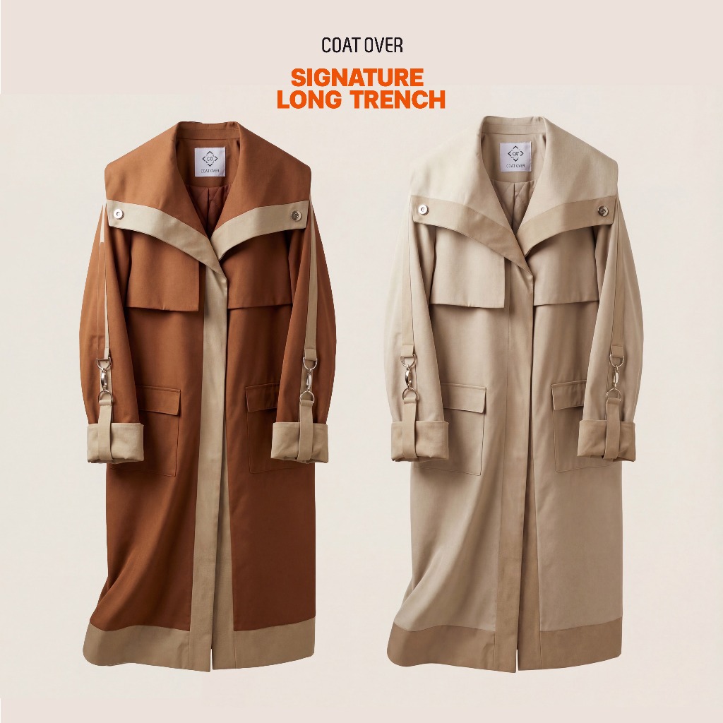 CO0067 | COAT OVER Signature Long Trench