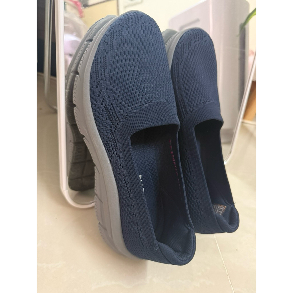 Skechers สเก็ตเชอร์ส แท้💯 เบอร์38 Women Modern D'lux Modern Comfort Shoes - 158585-NVY - Air-Cooled 