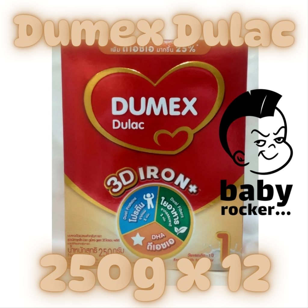 ยกลัง 12 กล่อง Dumex Dulac ดูแลค สูตร 1 สำหรับทารก 250 กรัม