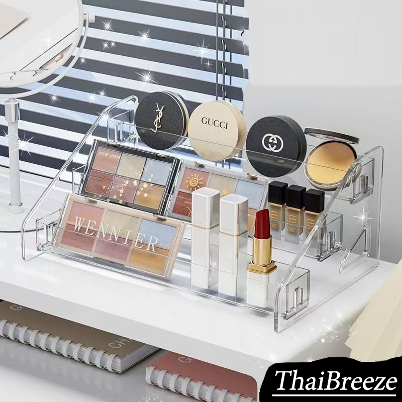 【ThaiBreeze】3ชั้น อะคริลิค เครื่องสําอางจัดเก็บชั้นวางจอแสดงผล ลิปสติกยาทาเล็บน้ําหอมแต่งหน้าออแกไนเซอร์ ราคา ถูกที่สุด ดีลบีเคเค