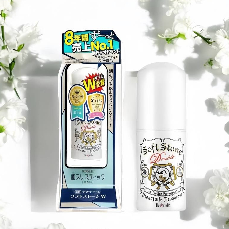 Deonatulleซอฟท์สโตน ดับกลิ่นกาย 2 in 1(20g) โรลออนสมุนไพรไม่เหนียวเหนอะหนะระงับกลิ่นกายและเหงื่อ